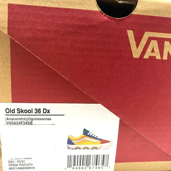 VANS Women Size 7 Old Skool 36 DX Anaheim Canvas Multi Low Size 7 VN0A54F34SB - Picture 10 of 11